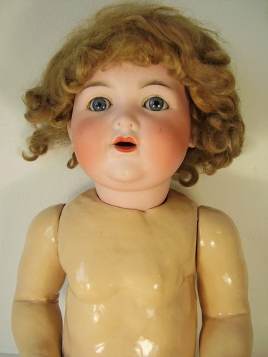 Antike porzellankopf puppe - puppe, am