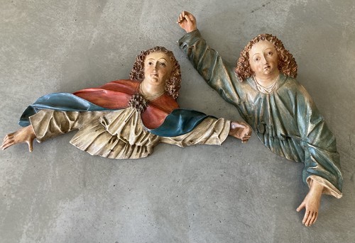 Paar wandfiguren engel - paar, wandfiguren,