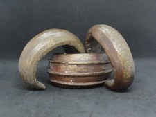 3x Bronzearmreifen, Manillen